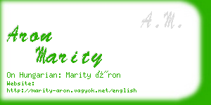 aron marity business card